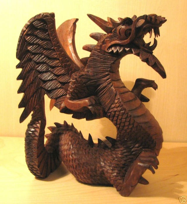 Winged Dragon Statue from Bali 3256
